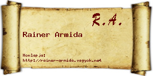 Rainer Armida névjegykártya